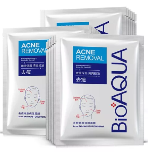 MASCARILLA DE VELO ANTI ACNÉ BIOAQUA x 3